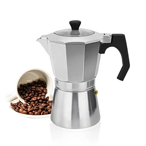 ROSSETTO Cafetière Italienne Moka Express en Aluminium Expresso - Couvert Transp
