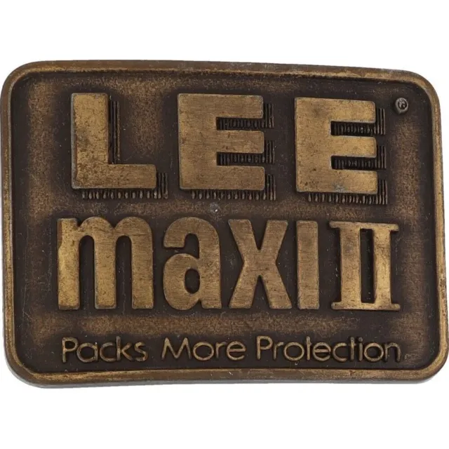 Lee Maxi II Oil Filters Packs More Protection 1970s Vintage Belt Buckle