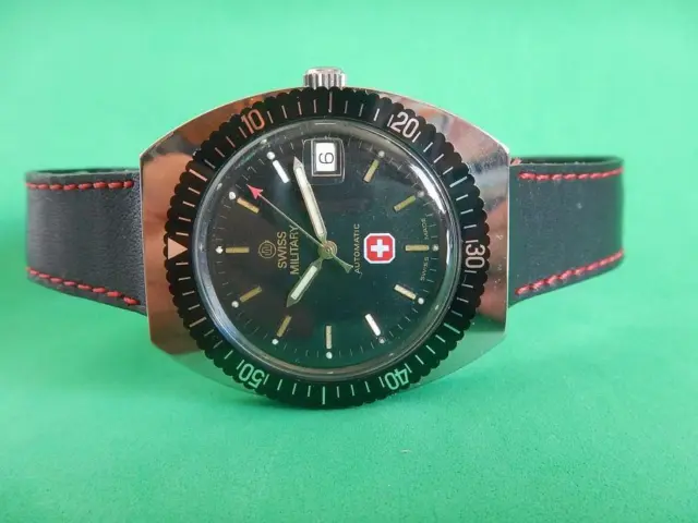 N. O. S. Stock Nuevo 80 Swiss Military Buceo Skin Diver Automático Eta 2824