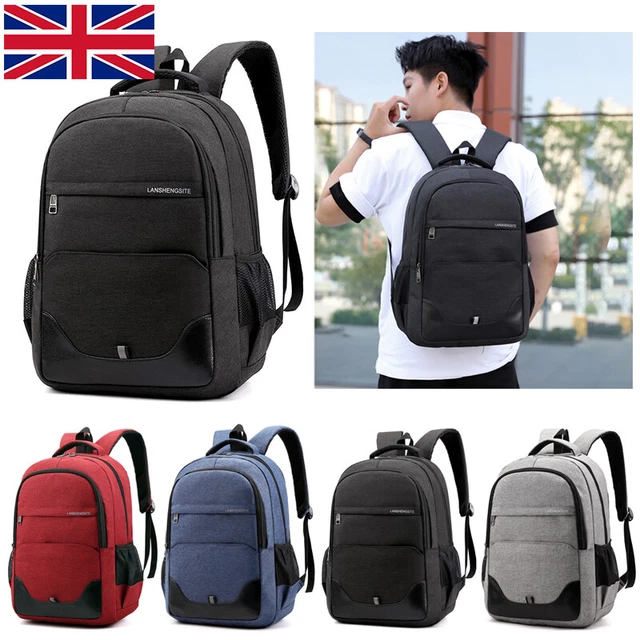 Laptop Backpack Mens Womens Large Travel Waterproof Rucksack School Shoulder Bag