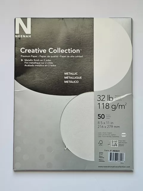 Neenah Cardstock, 8.5 x 11, 90 lb/163 gsm, White, 94 Brightness