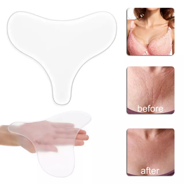REUSABLE T SHAPE Anti-aging Anti Wrinkle Silicone Chest Pads Transparent  $6.99 - PicClick