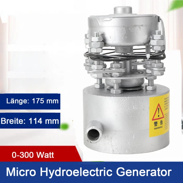 300W ELEKTRO WASSERKRAFT Generator Hydro Turbine Wasser Energieerzeuger ...