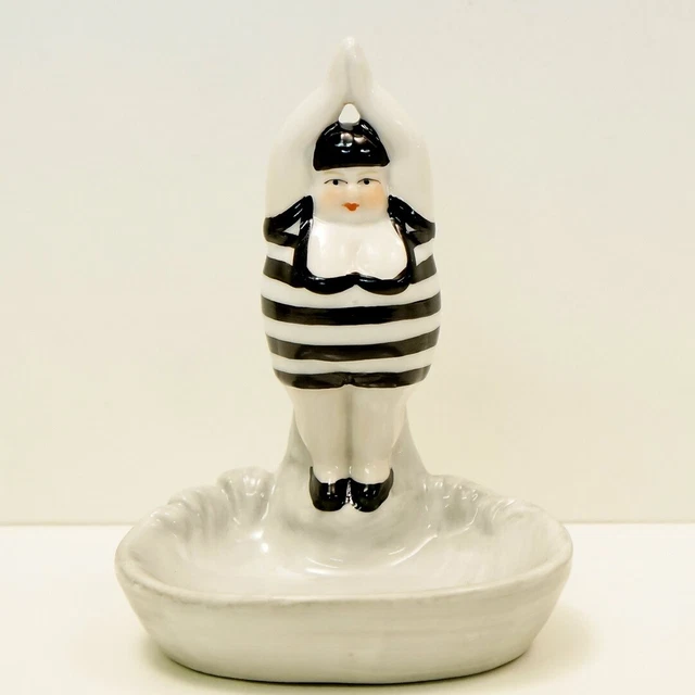 Cuenco Bañista Sexy Art Deco-alemán Estilo Art Nouveau Estilo Porcelana