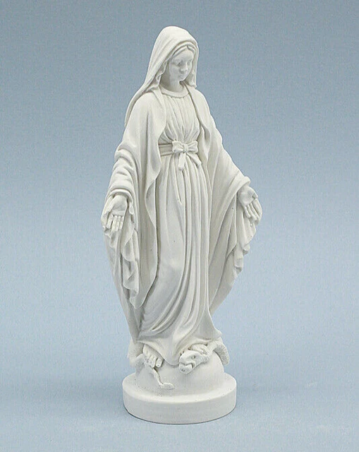 STATUE DE LA Vierge Marie Sculpture religieuse en fonte de marbre faite