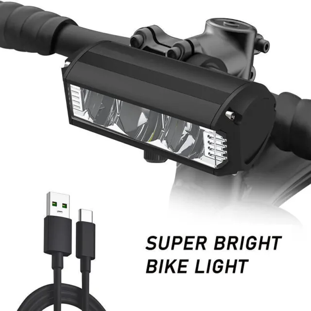 Waterproof Super Bright LED Bike Light USB Rechargeable Bicycle Front Headlight