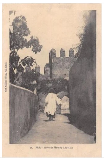 Cpa Maroc Fez Door De Moulay Abdellah