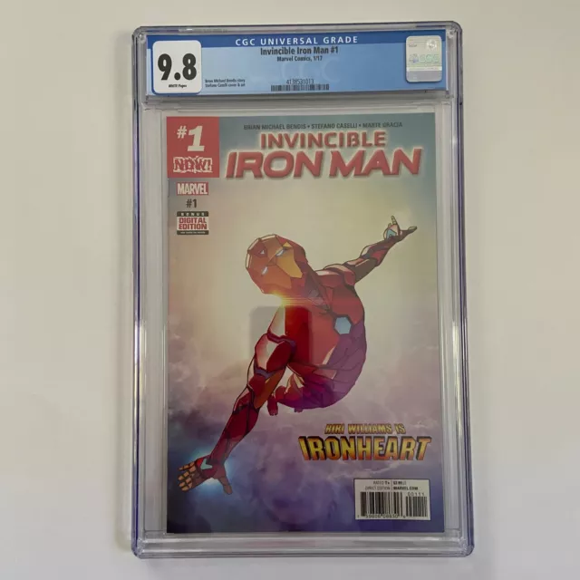 Invincible Iron Man #1 CGC 9.8 WP - 1st Riri as Ironheart on cover - 4138531013