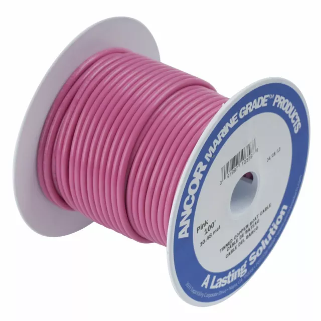 Ancor Ultra Flexible Type 3 Tinned Copper Wire 16 AWG 100 Feet Pink 102610