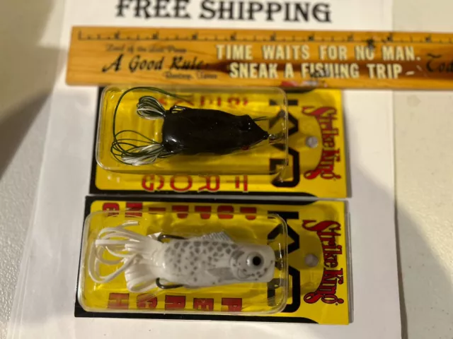LOT OF 2 Strike King KVD Soft Hollow Body Topwater Lures SEXY FROG AND POPNPERCH