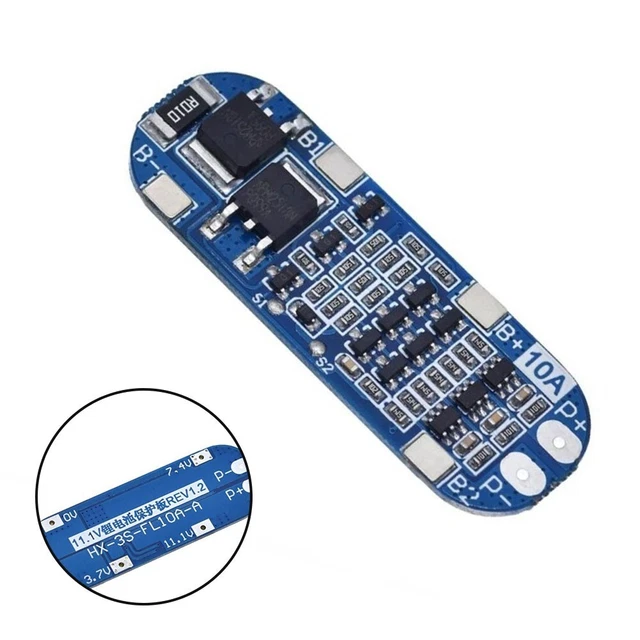 Scheda Di Protezione Batteria Al Litio 3S 12V 40A - Modulo PCB Con Bilanciamento E Protezione Da Sovraccarico Per Celle Ternarie - 2