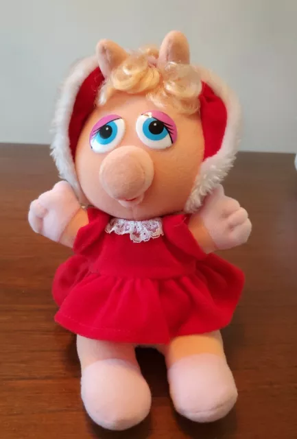 Vintage 1987 Muppets Baby Miss Piggy Plush Christmas Plush Diva Pig Jim Henson