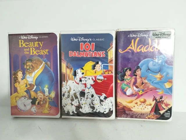 DISNEY BLACK DIAMOND VHS collection Aladdin 101 Dalmatians Beauty and