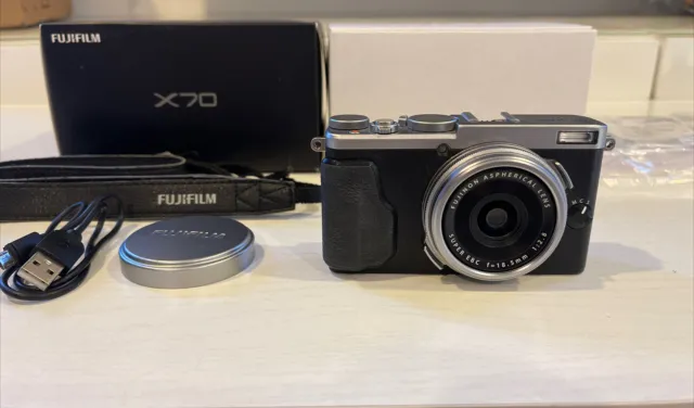 Fujifilm X70 Silver 16.3MP Compact Digital Camera