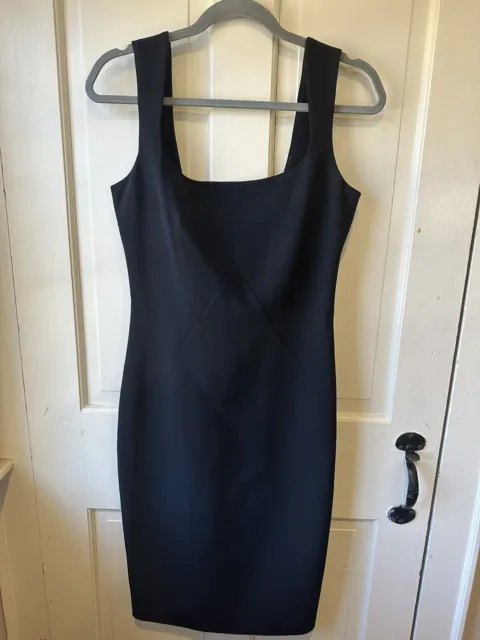 D&G Dolce Gabbana Fitted Black Sheath Cocktail Vintage! Dress 44 Wiggle Pencil