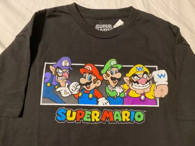 NINTENDO MEN'S SUPER Mario Bros. Characters Bowser Yoshi T-Shirt L FREE ...