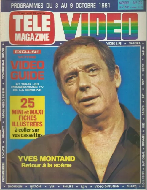 Télé Magazine Vidéo 22 10/1981 Yves Montand 20/280