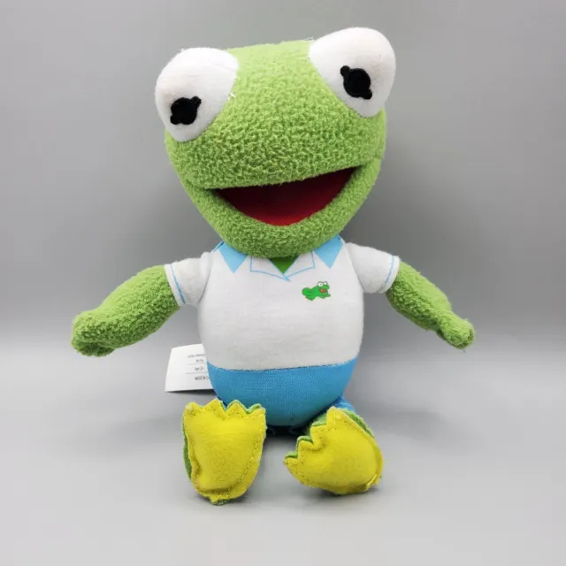 Disney Kermit Frog 8" Plush Stuffed Animal White Shirt Just Play Muppets Baby JR