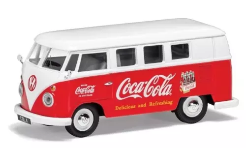 Miniature voiture Corgi VW T1 - rouge/blanche - Coca Cola 1960 - 1/43