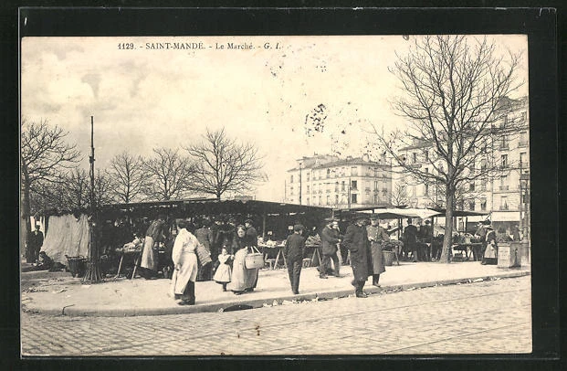 CPA Saint Mandè, Le Marchè 1907