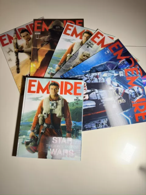 Star Wars Force Awakens Empire Magazine 3D Lenticular Full rare promotion Set