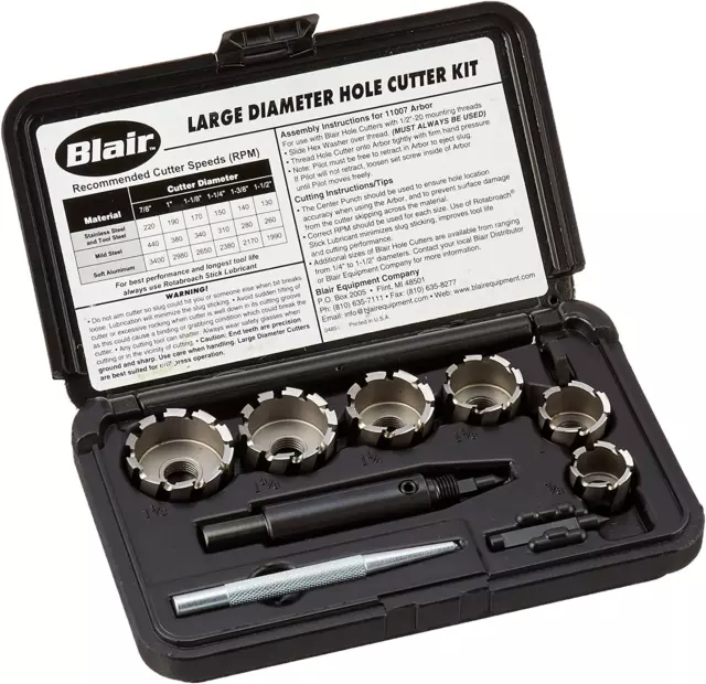 BLR11091 Large Diameter Rota Broach Cutter Kit (Large Diameter Rotabroach Cutter