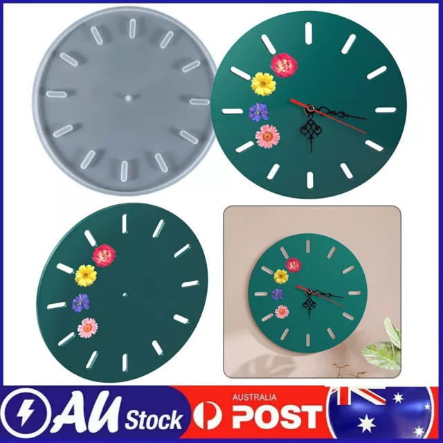 Silicone Clock Resin Making Mold Epoxy Casting Hand Craft Mould with Pointer