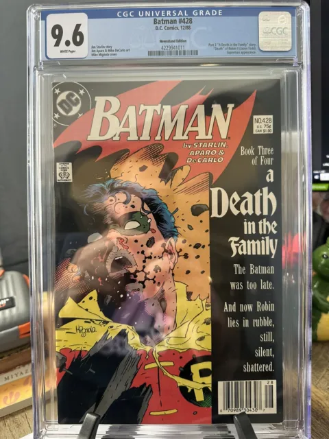 Batman #428 CGC 9.6 WHITE (1988) Death of Robin (Jason Todd) Newsstand Rare
