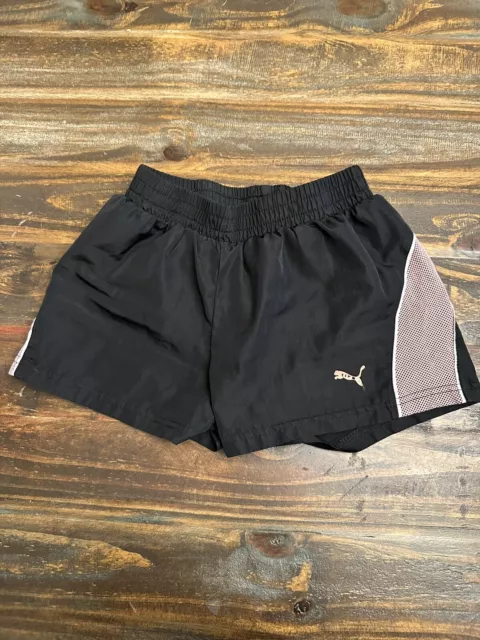 PUMA Girls Black & Pink  ACTIVE SHORTS - SIZE SMALL (7)