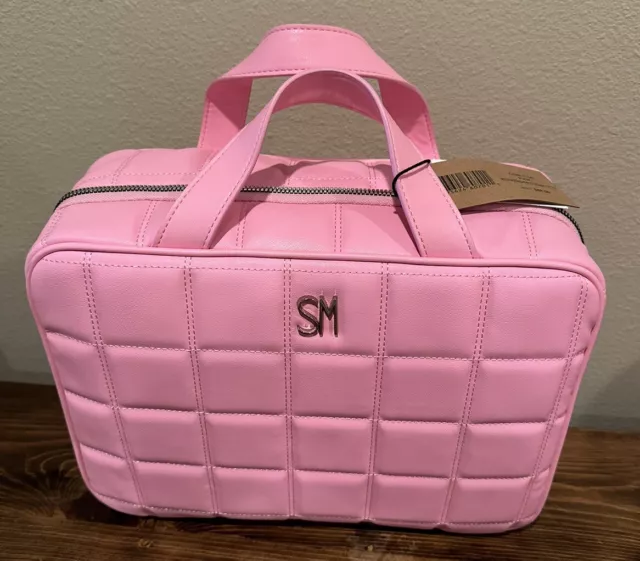 Stylish Steve Madden Weekender Quilted Pink Travel Cosmetic Bag-Free Shipping!