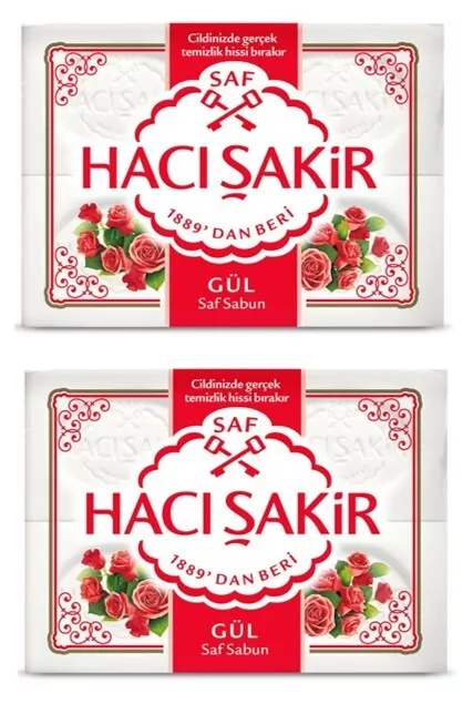 Haci Sakir Kernseife Rosenduft 2er Pack 2 x 600g