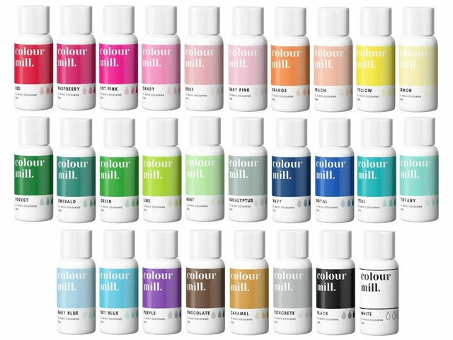 COLOUR MILL OIL Based Edible Food Colouring - 6 X 20ML - YOU CHOOSE $96