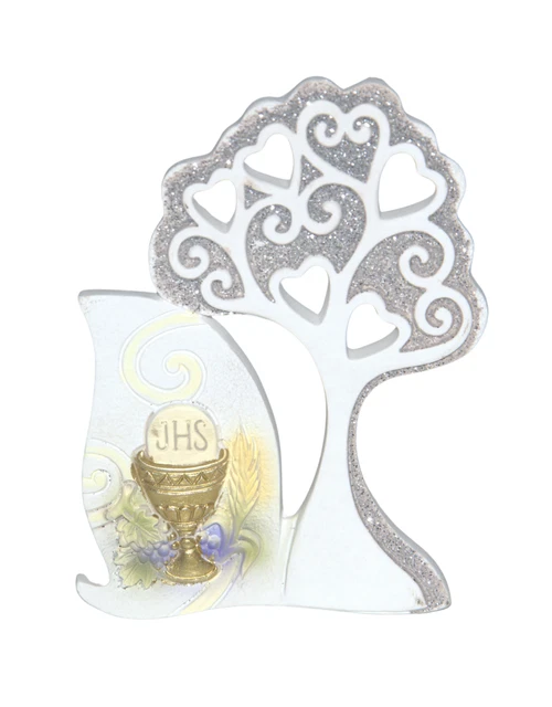 Bomboniera Prima Comunione Bambina – Icona Resina Albero Della Vita, 9x12 Cm
