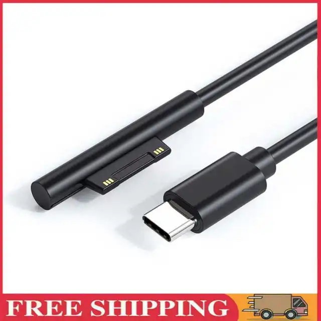 USB C Power Supply PD Fast Charger Cable for Microsoft Surface Pro 7 6 5 4