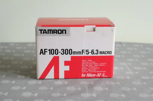 Ob.Tamron AF 100-300 f 5-6,3 macro per Nikon AF-D nuovo con imballo originale