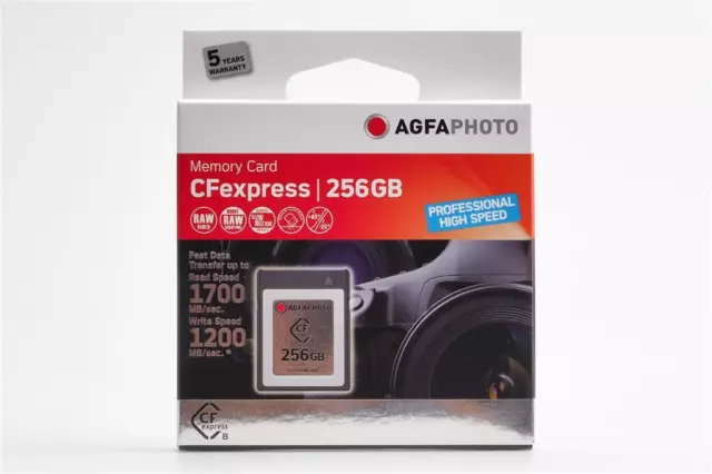 Agfafoto 256gb Cfexpress Memory Card 1200mbs/1700mbs (1714838864)