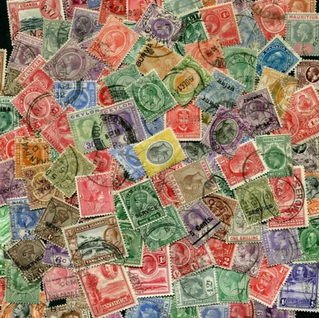 50 Different George V Commonwealth Stamp selection - All Good/Fine Used stamps