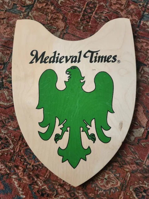 Medieval Times Official Wooden Fighting Shield Knight Falcon Souvenir Toy