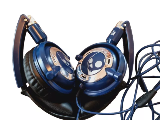 SKULLCANDY Lowrider Padded Headphones - Black & Navy headband - Wired. Pre-owned