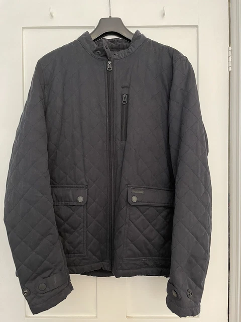 Superdry Merchant Line Navy Blue Quiltet Jacket Coat Men’s Size 2XL