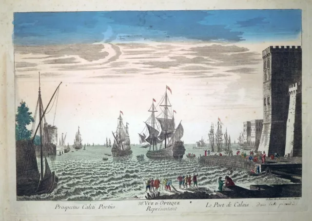 Guckkastenblatt, Port de Calais, J.F. Daumont, um 1770