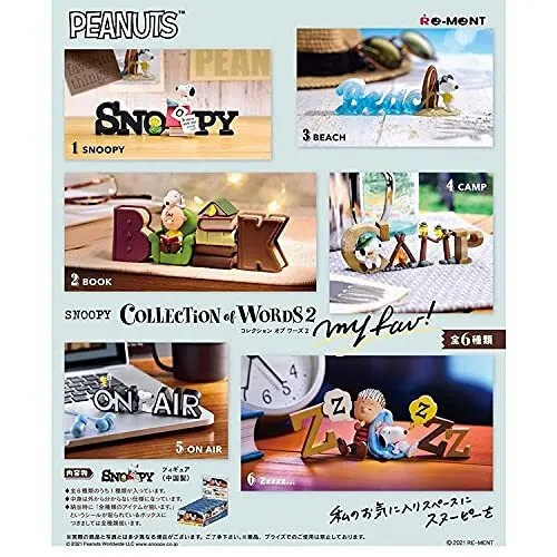 Re-Ment PEANUTS SNOOPY COLLECTION of WORDS 2 my fav! BOX product all 6 types 2