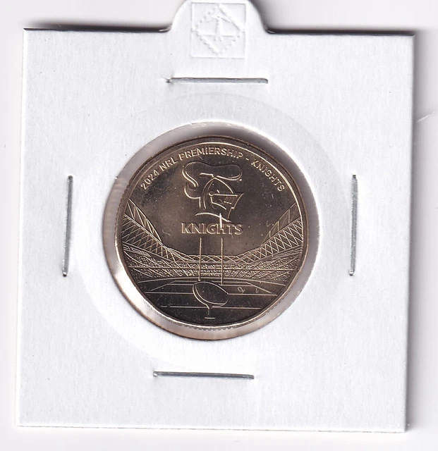 AUSTRALIAN: 2024 $1 Nrl Rugby Newcastle Knights Unc Coin In 2X2 Holder ...