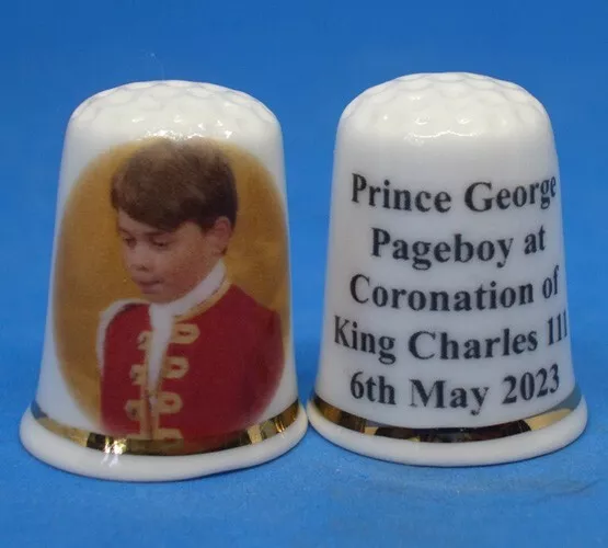 China Thimble --  Prince George Pageboy at Coronation 6th May 2023 -- Dome Box