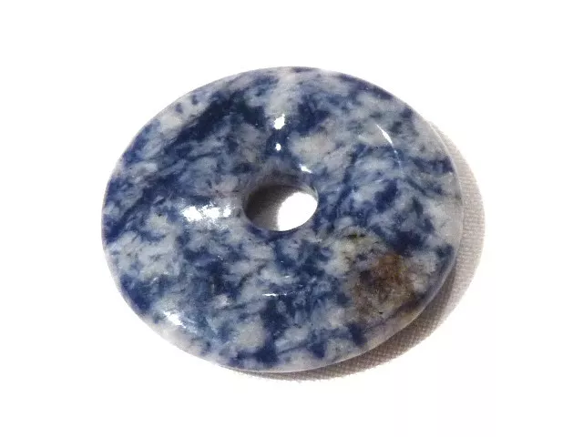 Bijou pierre de soins pendentif donuts sodalite 3 cm pendant