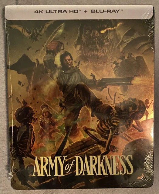 ARMY OF DARKNESS Steelbook (4K UHD + Bluray) Factory Sealed 43.99