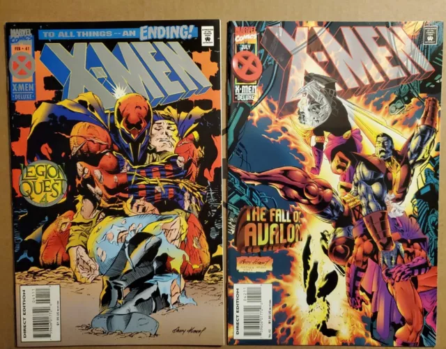 X-Men (Lot of 2) #41, 42 VFNM Marvel comics Card inserts