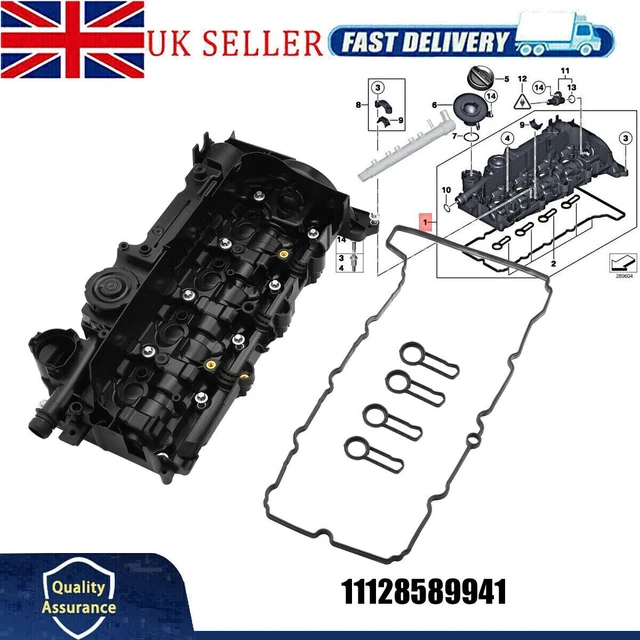 FOR BMW N47 B47 Cylinder Head Rocker Valve Cover &Gasket 1 2 3 4 5