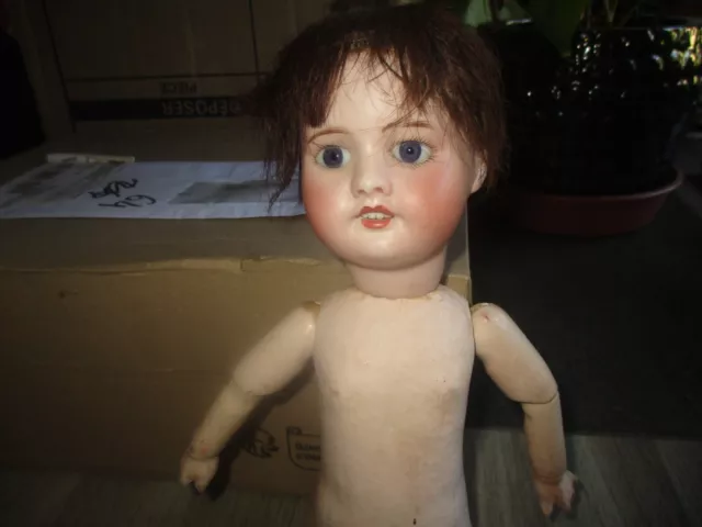Ancienne poupee tete en biscuit et corps artisanal "SFBJ 60 PARIS" 41CM