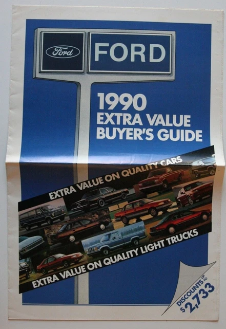 Ford Style Guide 1990 FORD VALUE Dealer Guide Brochure - English - Canada - ST1002000918 ...